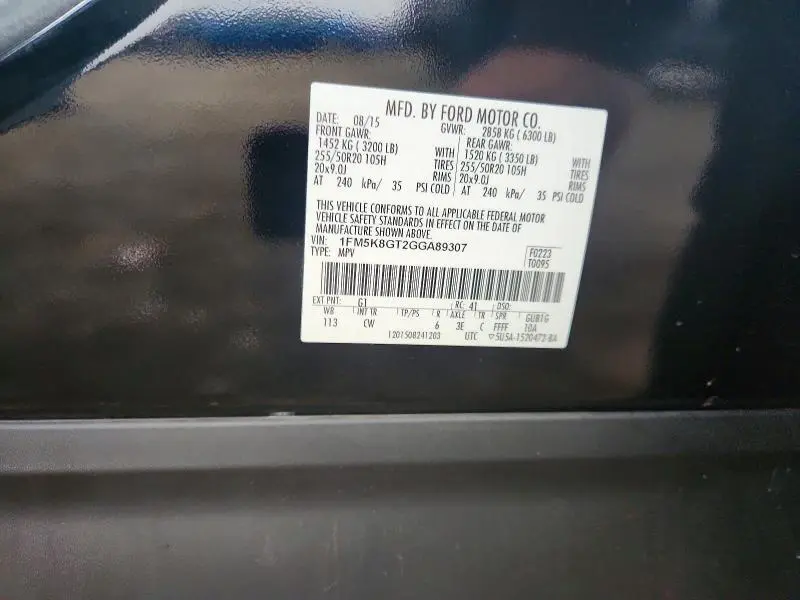 2016 FORD EXPLORER SPORT  