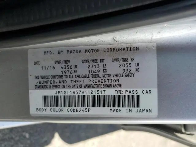 2017 MAZDA 6 TOURING  