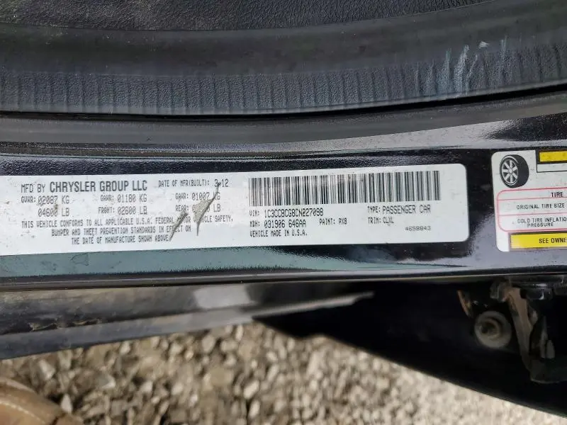 2012 CHRYSLER 200 LIMITED  