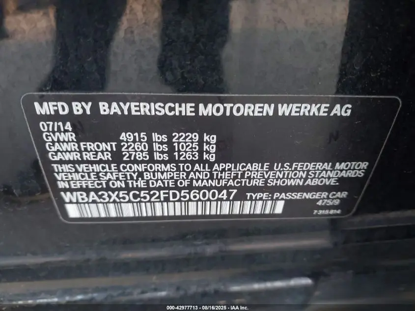 2015 BMW 328I GRAN TURISMO XDRIVE