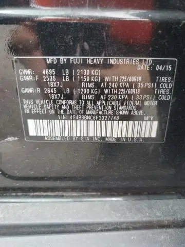 2015 SUBARU OUTBACK 2.5I LIMITED  