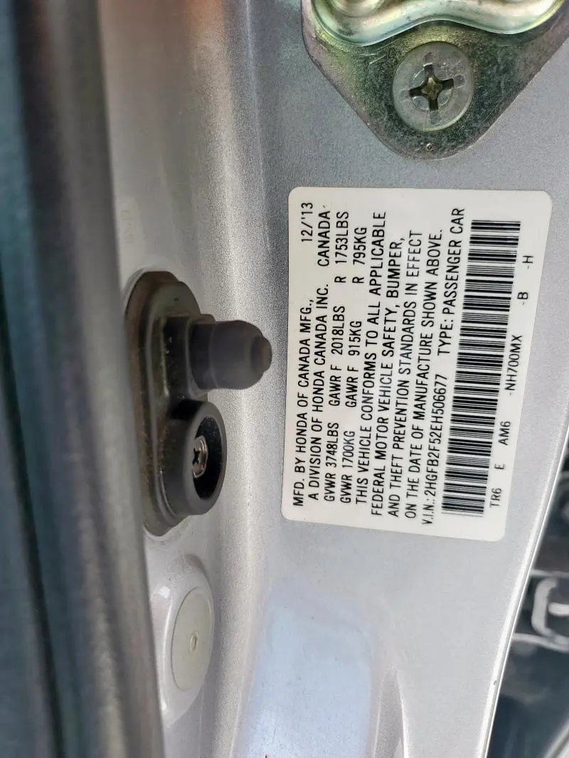 2014 HONDA CIVIC LX  