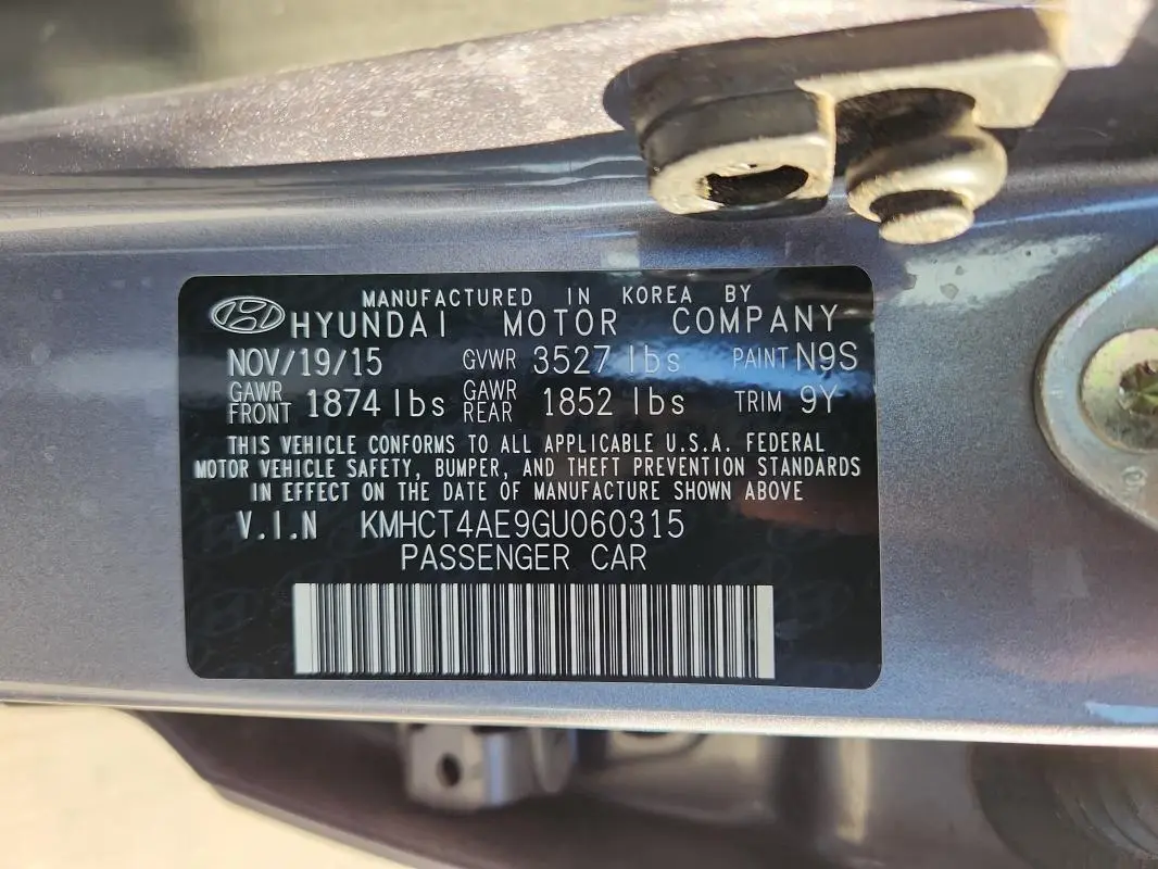 2016 HYUNDAI ACCENT SE  