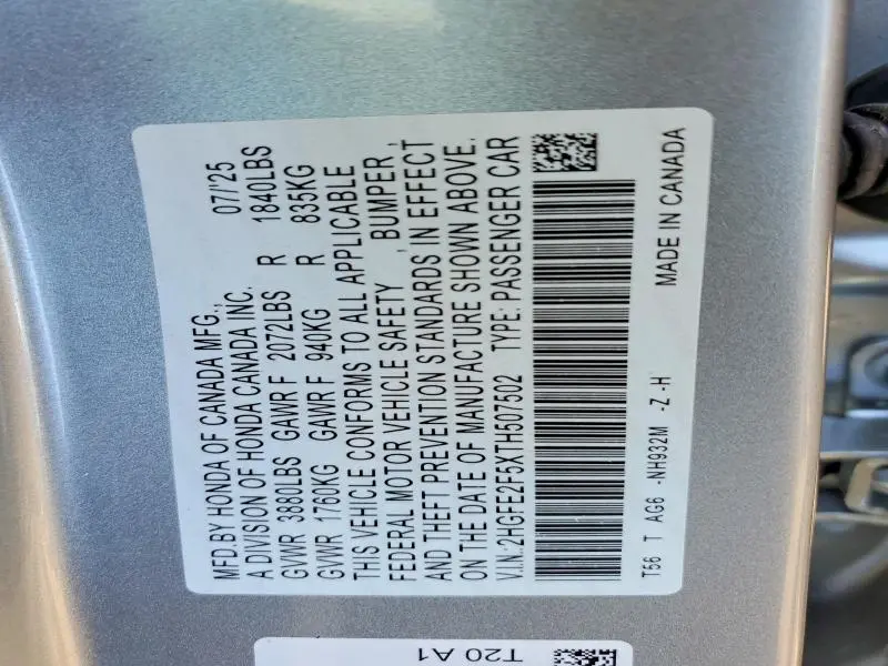2026 HONDA CIVIC SPORT  