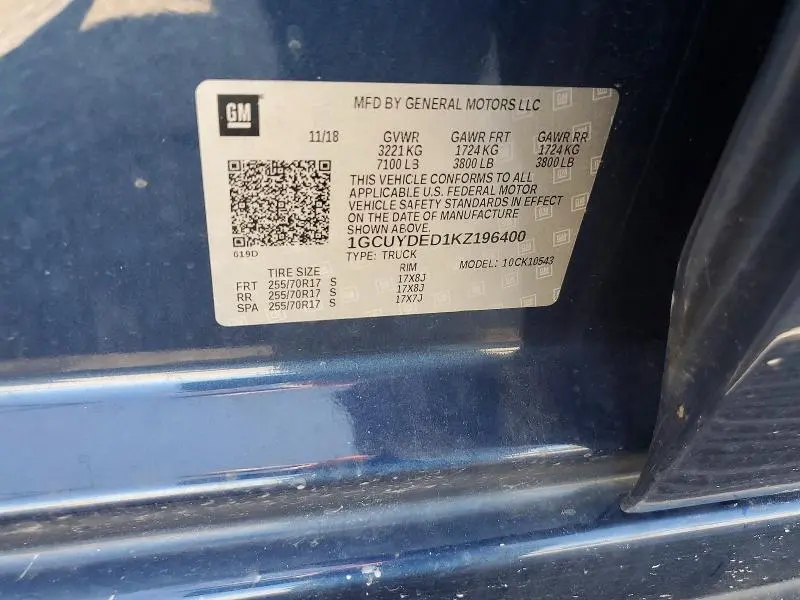 2019 CHEVROLET SILVERADO K1500 LT  