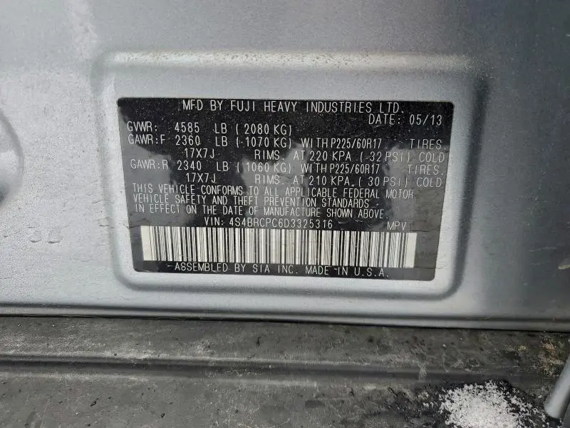 2013 SUBARU OUTBACK 2.5I LIMITED  