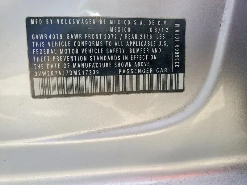 2013 VOLKSWAGEN JETTA BASE  