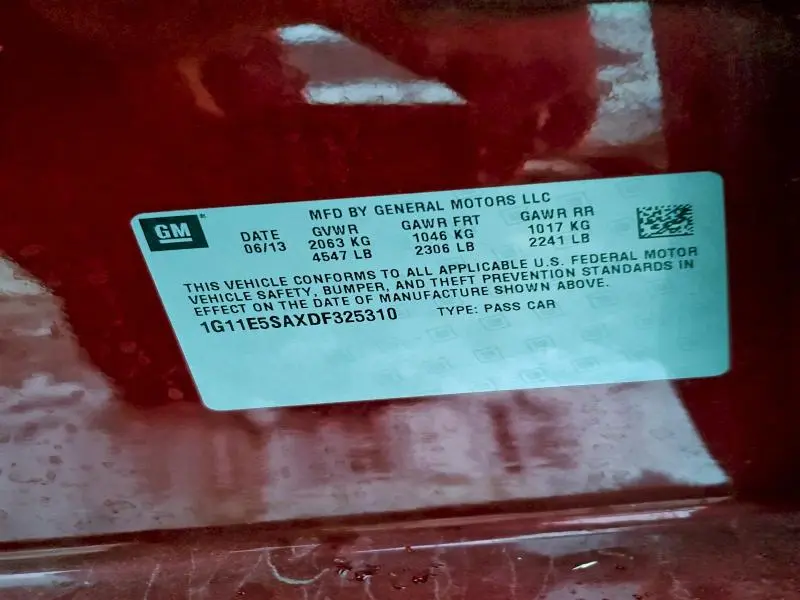 2013 CHEVROLET MALIBU 2LT  