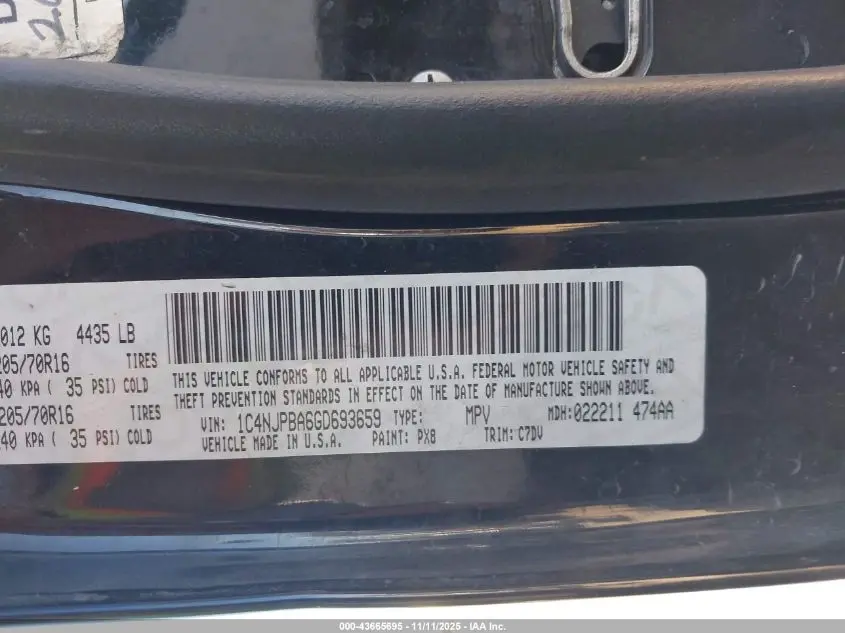 2016 JEEP PATRIOT SPORT