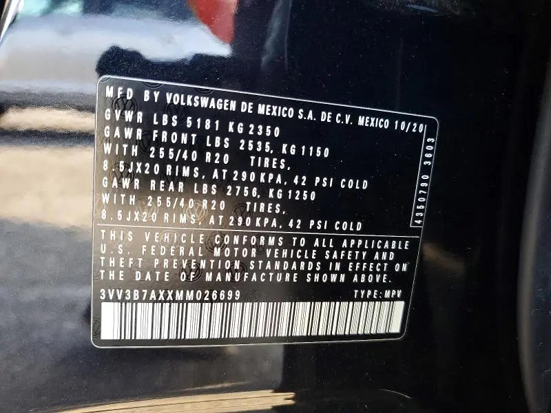 2021 VOLKSWAGEN TIGUAN SE  