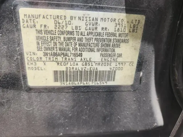 2010 NISSAN SENTRA 2.0  