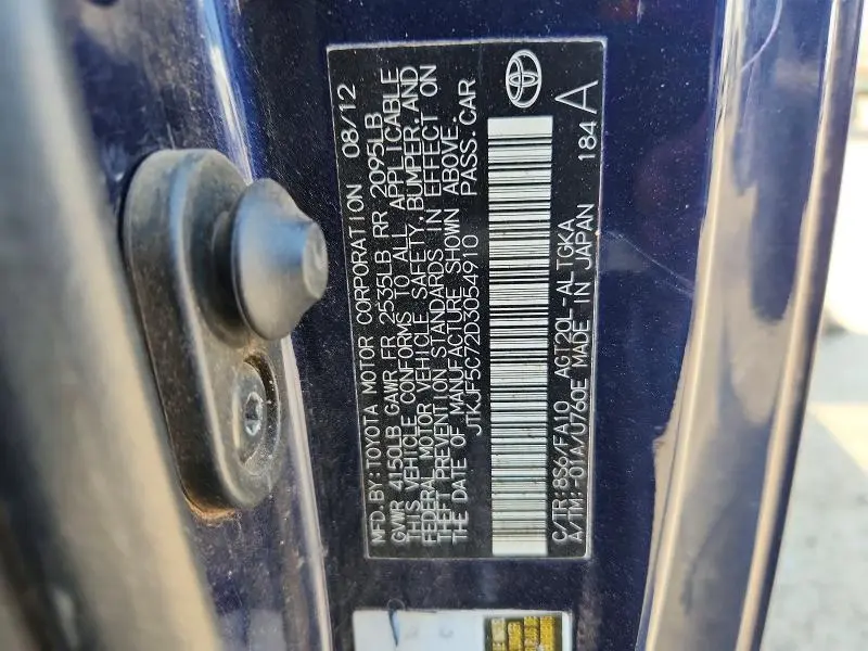 2013 SCION TC BASE  