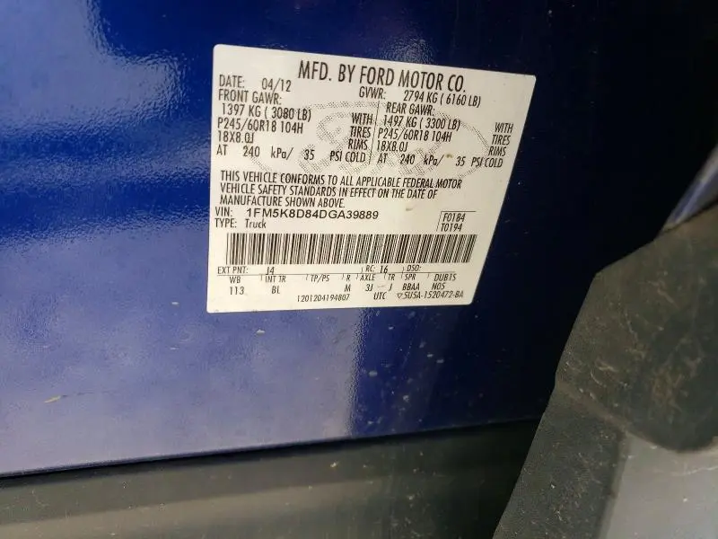 2013 FORD EXPLORER XLT  