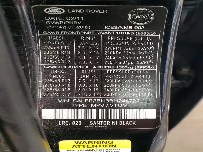2011 LAND ROVER LR2 HSE  
