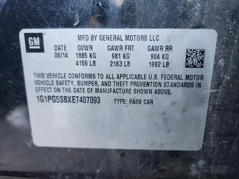 2014 CHEVROLET CRUZE LTZ  