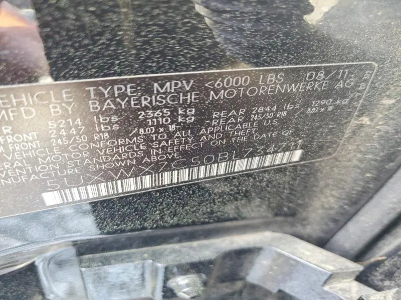 2011 BMW X3 XDRIVE35I  