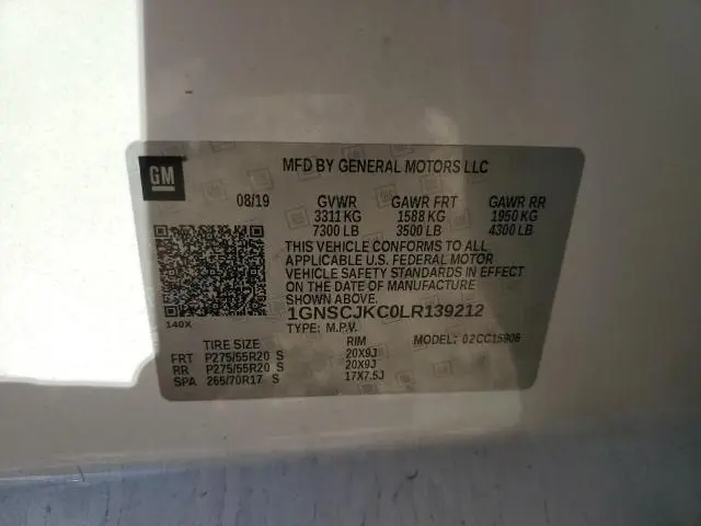 2020 CHEVROLET SUBURBAN C1500 PREMIER  