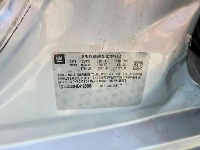 2014 CHEVROLET SONIC LT  