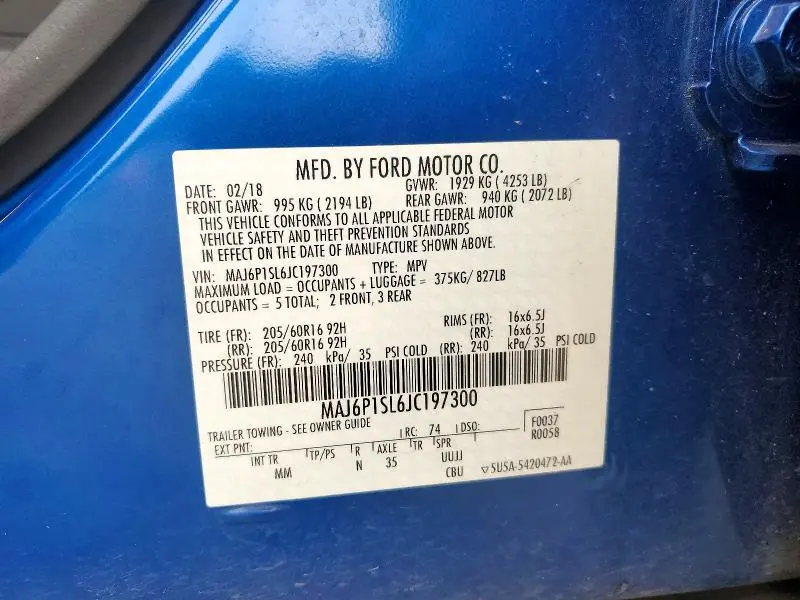 2018 FORD ECOSPORT S  