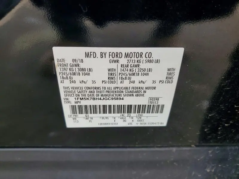 2018 FORD EXPLORER   