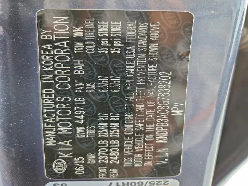 2016 KIA SPORTAGE LX  