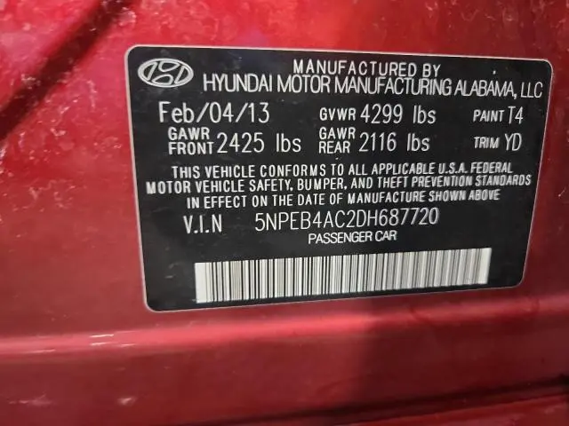 2013 HYUNDAI SONATA GLS  