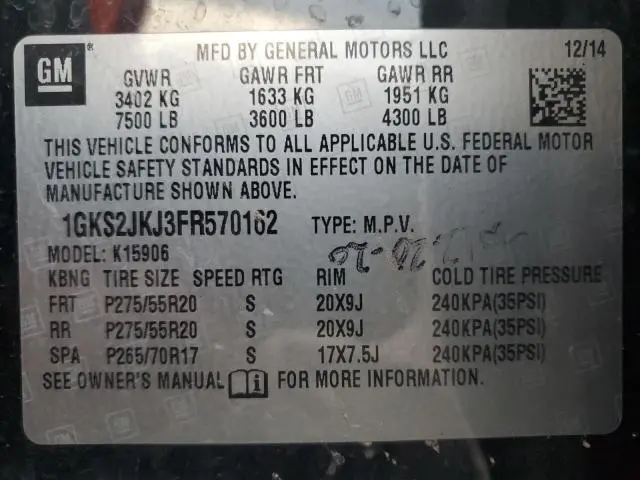 2015 GMC YUKON XL DENALI  