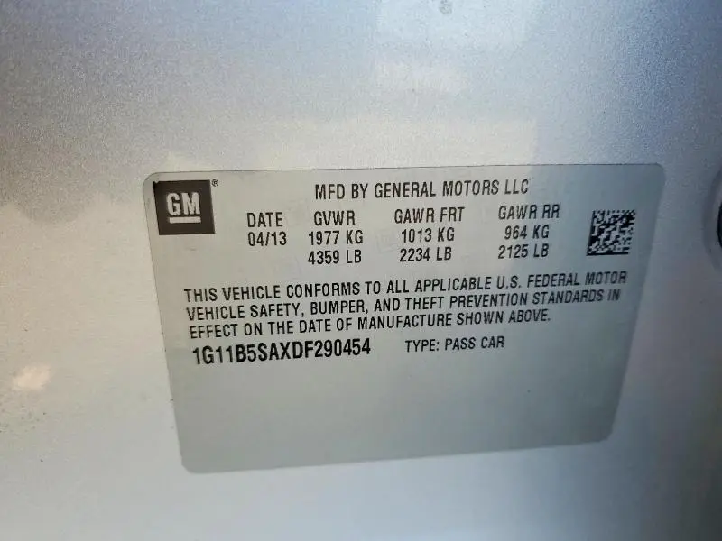 2013 CHEVROLET MALIBU LS  
