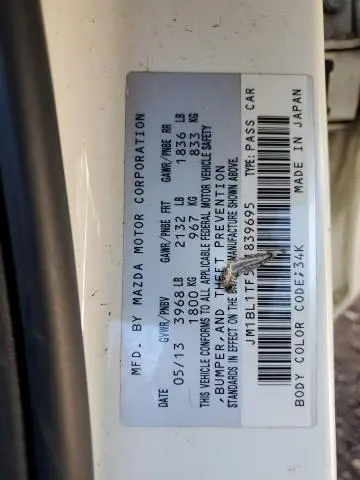 2013 MAZDA 3 I  