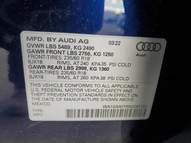 2022 AUDI Q5 PREMIUM 45