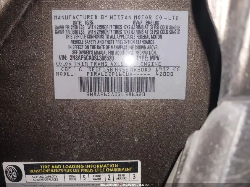 2025 NISSAN KICKS SV FWD