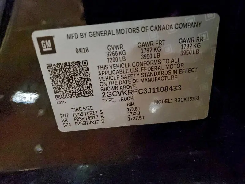 2018 CHEVROLET SILVERADO K1500 LT  