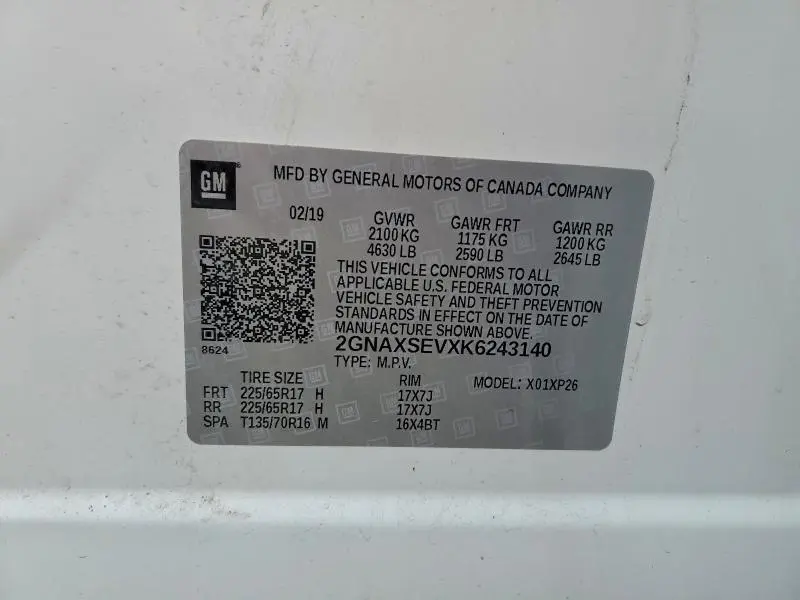 2019 CHEVROLET EQUINOX LS  