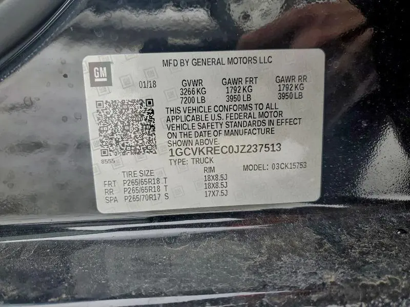 2018 CHEVROLET SILVERADO K1500 LT  