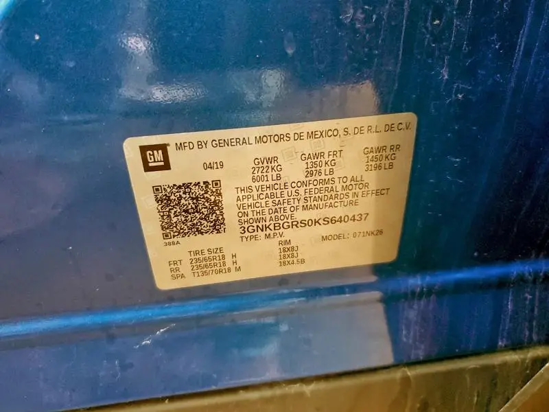 2019 CHEVROLET BLAZER 2LT  