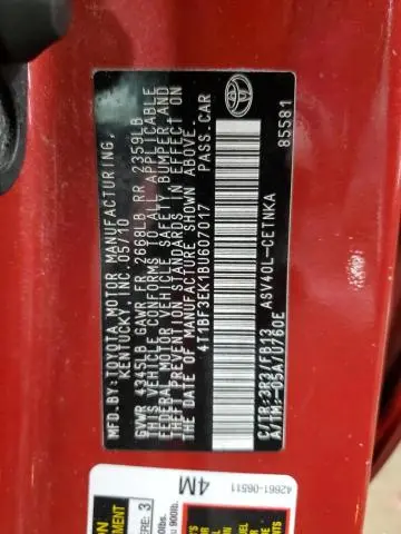 2011 TOYOTA CAMRY BASE