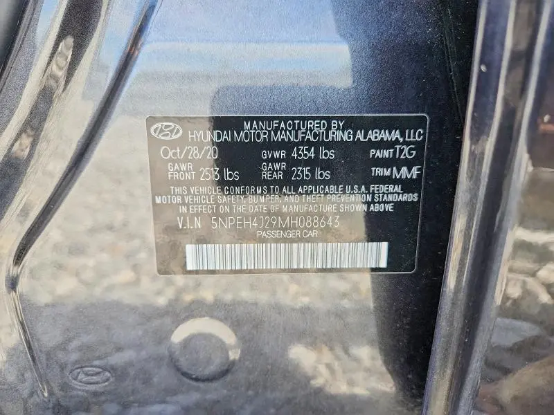 2021 HYUNDAI SONATA LIMITED  