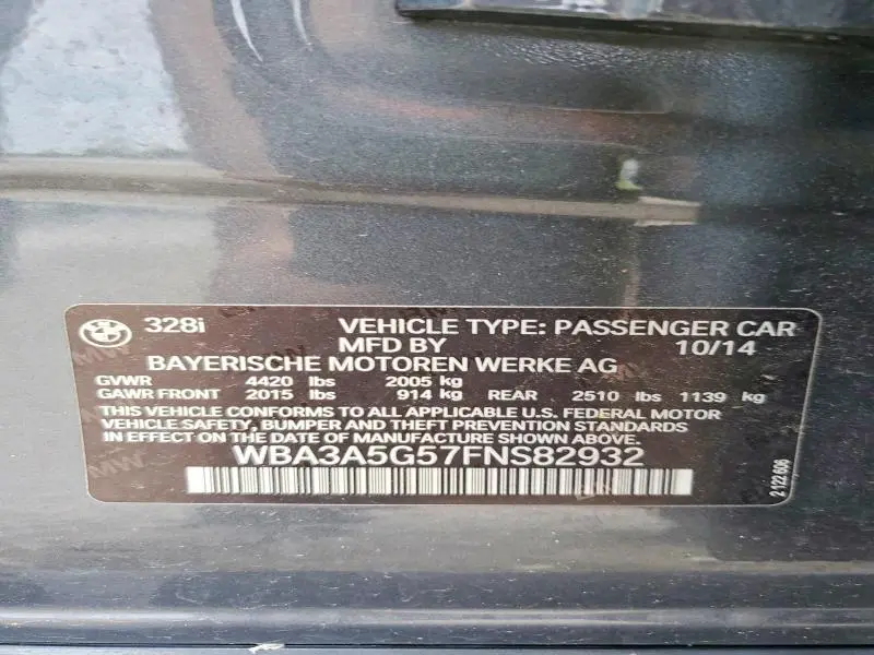 2015 BMW 328 I  