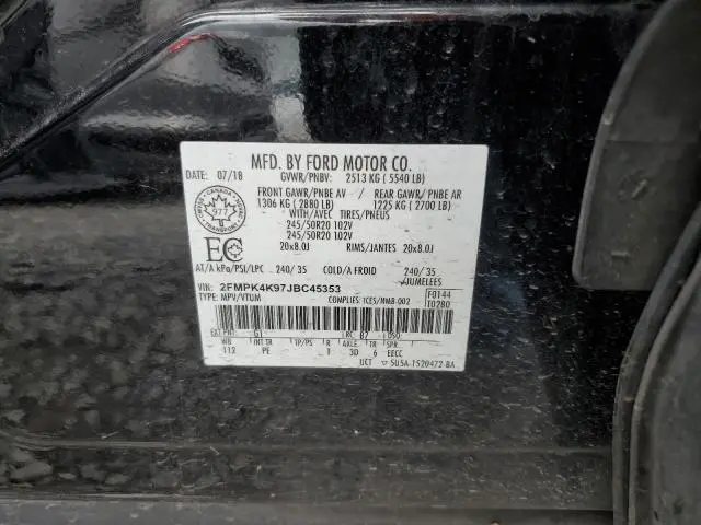 2018 FORD EDGE TITANIUM  
