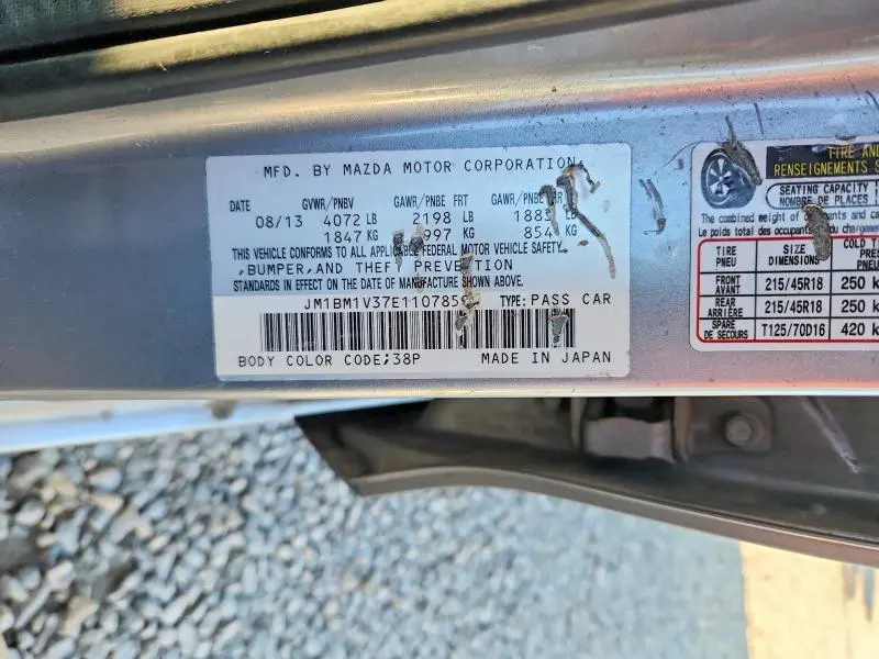 2014 MAZDA 3 TOURING  