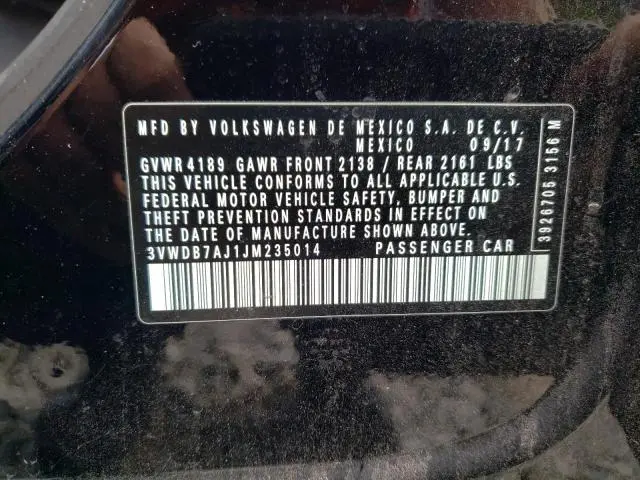 2018 VOLKSWAGEN JETTA SE  