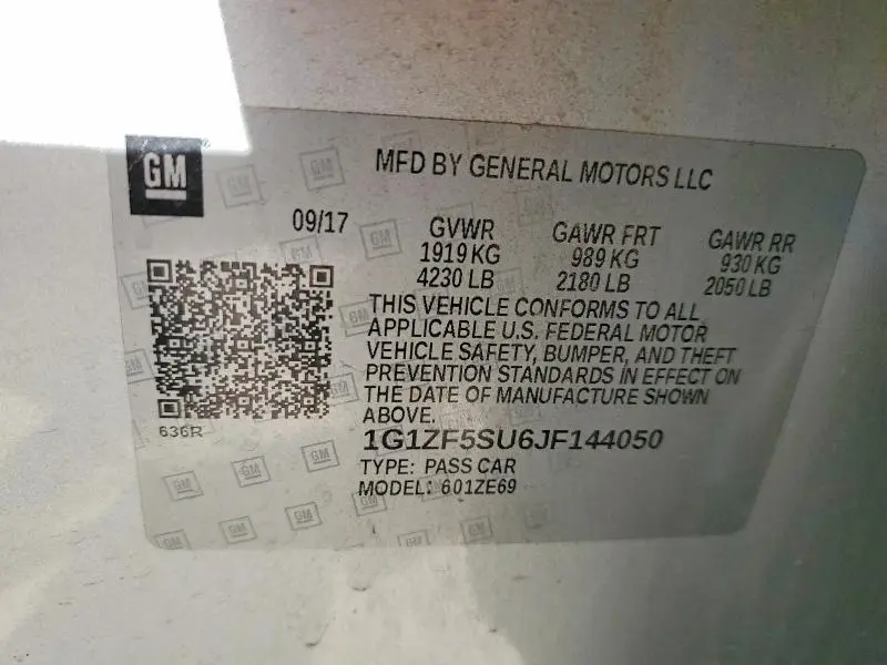 2018 CHEVROLET MALIBU HYBRID  