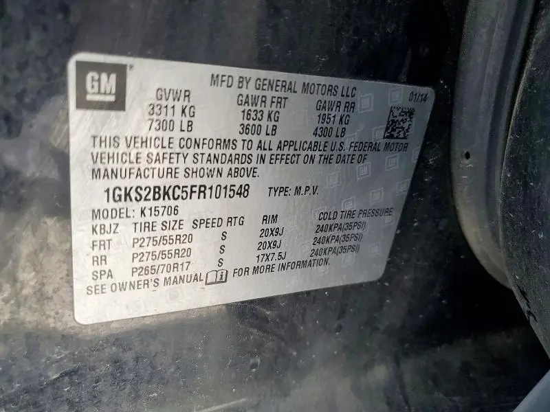 2015 GMC YUKON SLT  