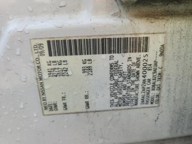 2010 NISSAN ALTIMA BASE  