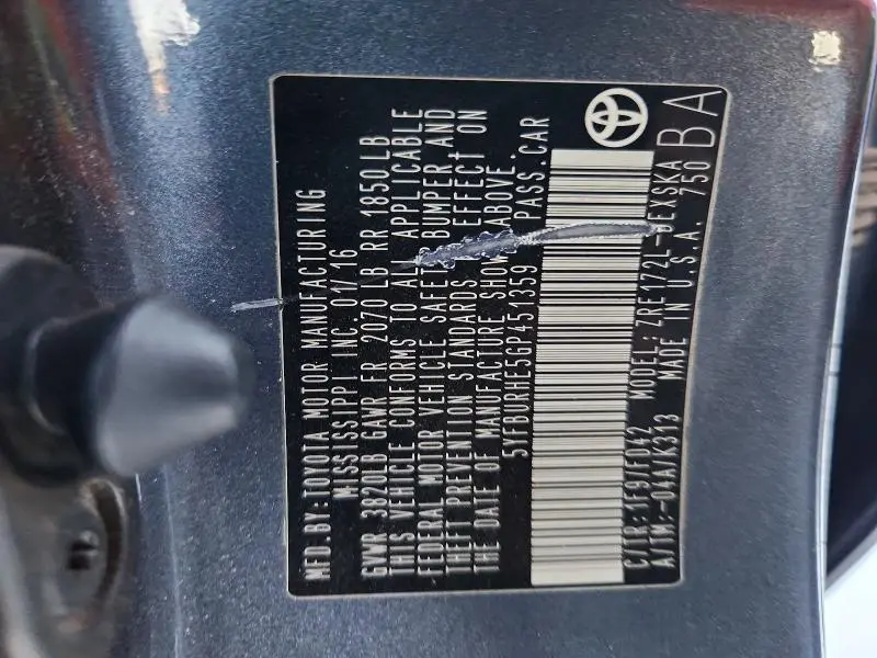 2016 TOYOTA COROLLA S PLUS  