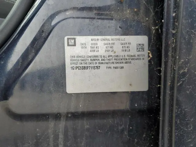 2015 CHEVROLET CRUZE LT  