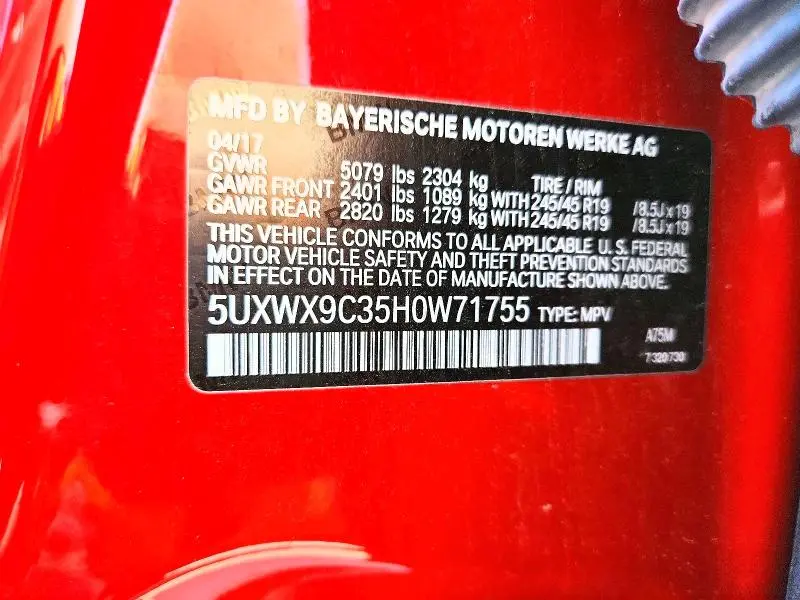 2017 BMW X3 XDRIVE28I  