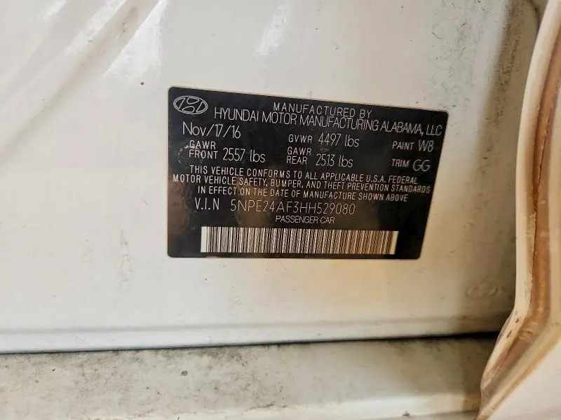 2017 HYUNDAI SONATA SE  