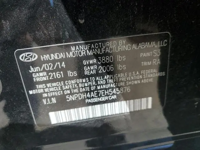 2014 HYUNDAI ELANTRA SE  