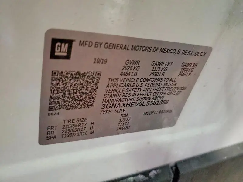 2020 CHEVROLET EQUINOX LS  